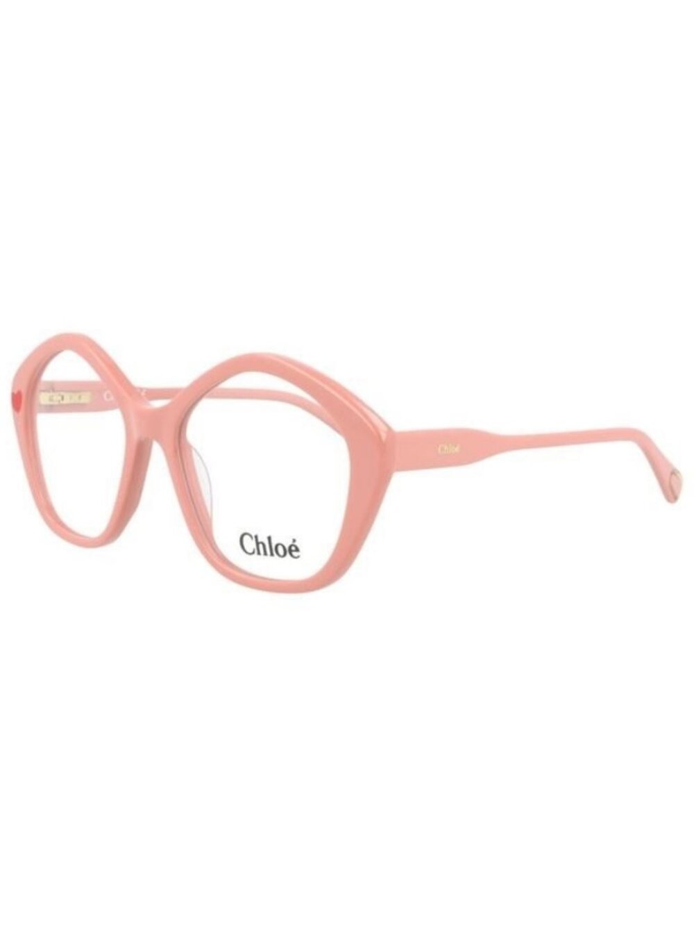 New Chloé Womens Square/Rectangle Pink Pink Transparent Fashion Designer Eyeglas